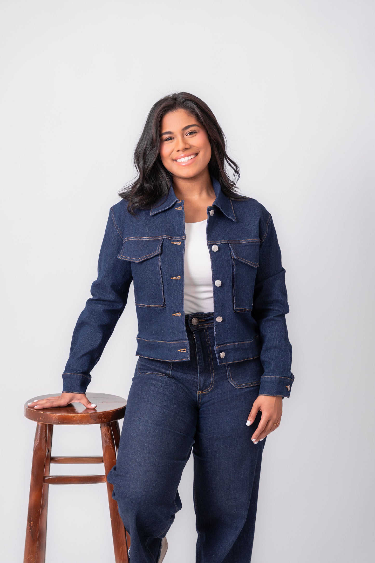 Denim Jacket w Sophisticated Finish 4