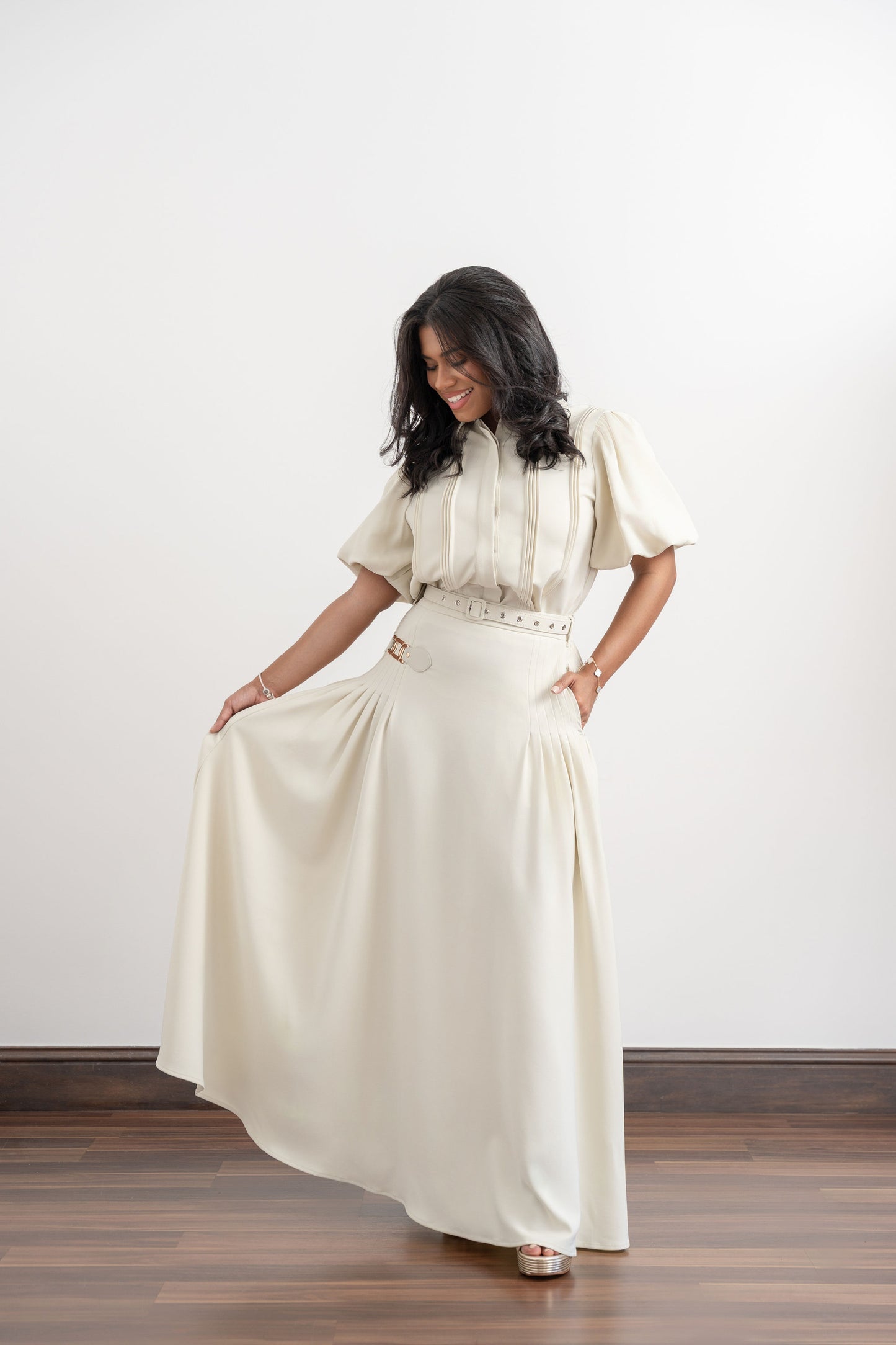 StrapSkirtandPuffSleeveTopSet2