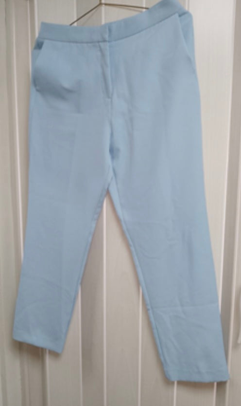 Light Blue Slim-Fit Trousers