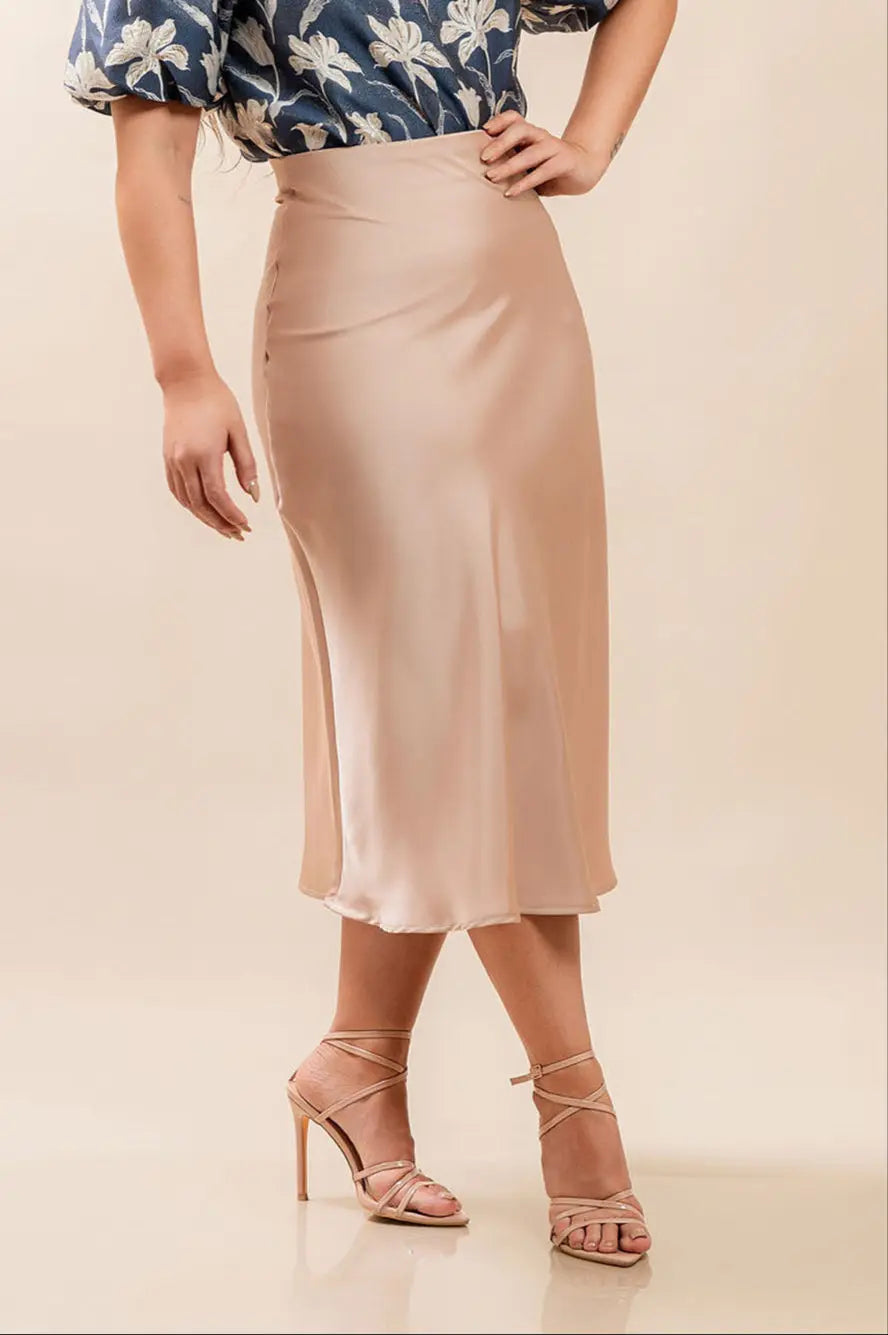 Silk Midi Skirt Fine Modesty  Fine Modesty
