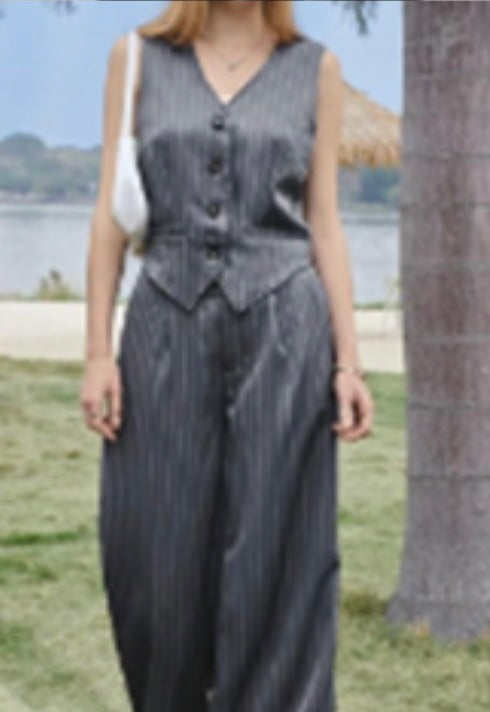 Pinstripe Vest and Trousers Set
