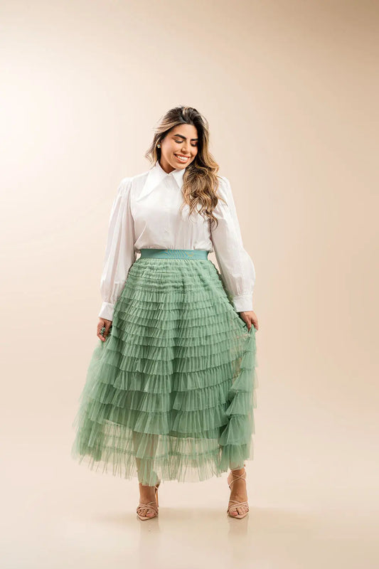 Layered Tulle Skirt Fine Modesty  Fine Modesty