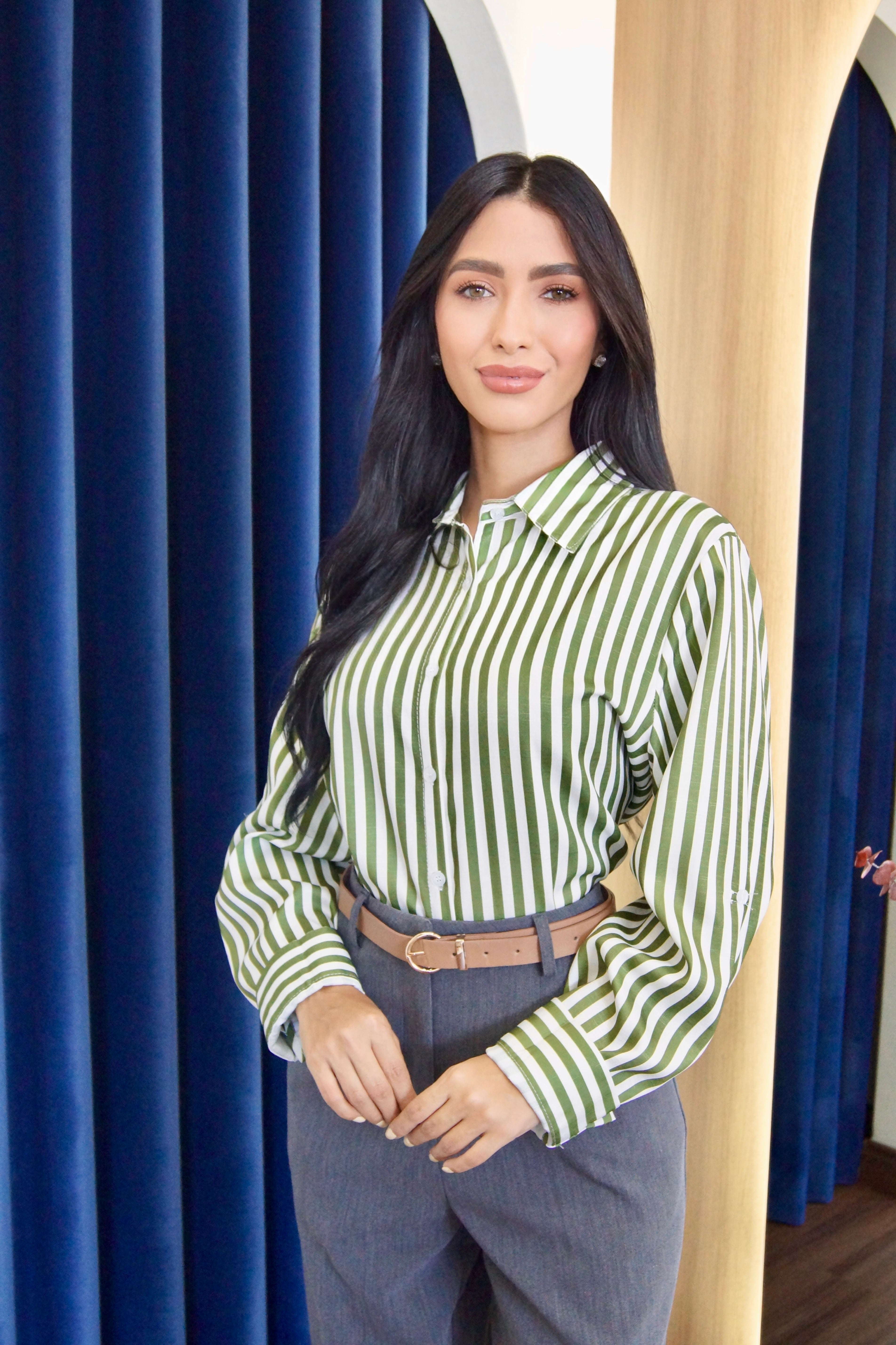 ClassicStripeButtonShirt1225-025