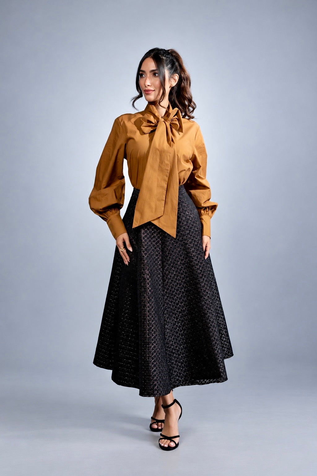 Covenant Front-Tie Blouse - Caramelo 1