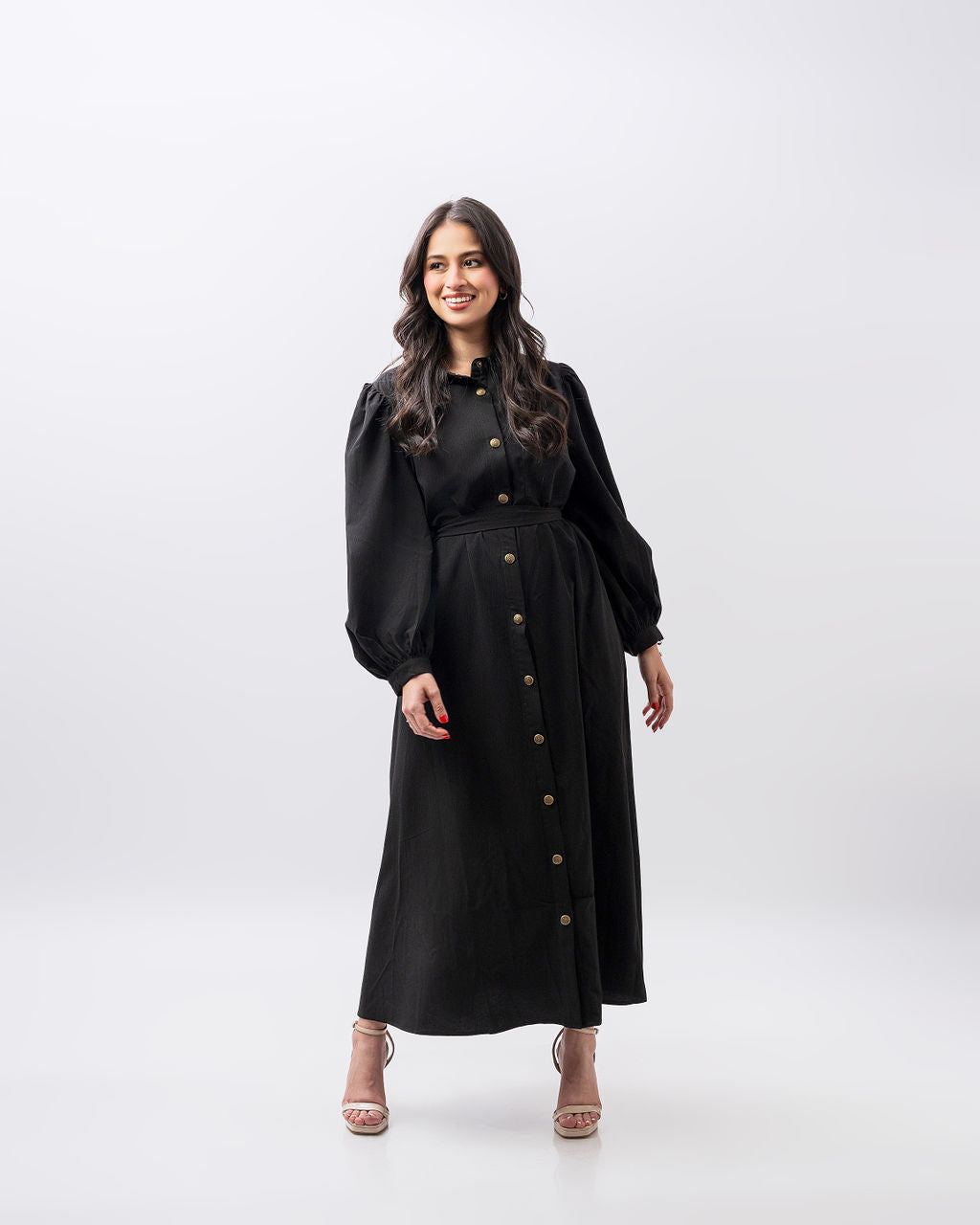 Midi Dress featuring Shirt Collar