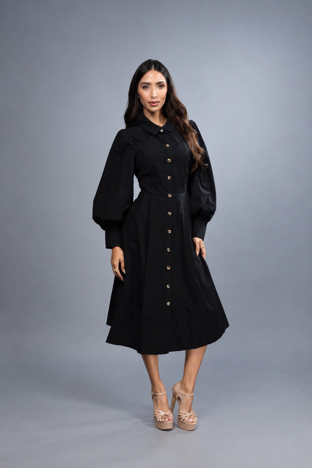 Dawn Puff Sleeve Midi Dress 2