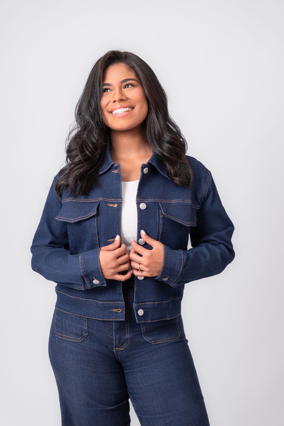 Denim Jacket w Sophisticated Finish 1