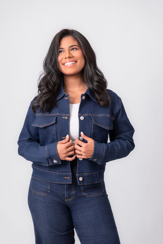 Denim Jacket w Sophisticated Finish 1