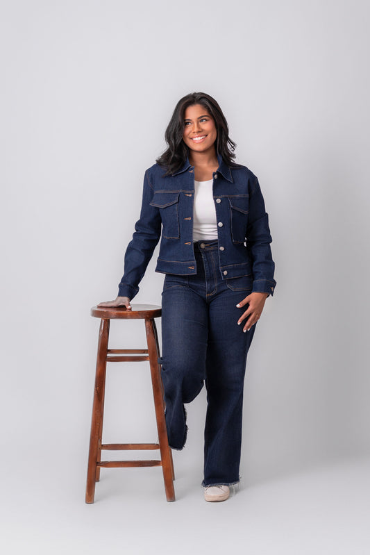 Denim Jacket w Sophisticated Finish 2