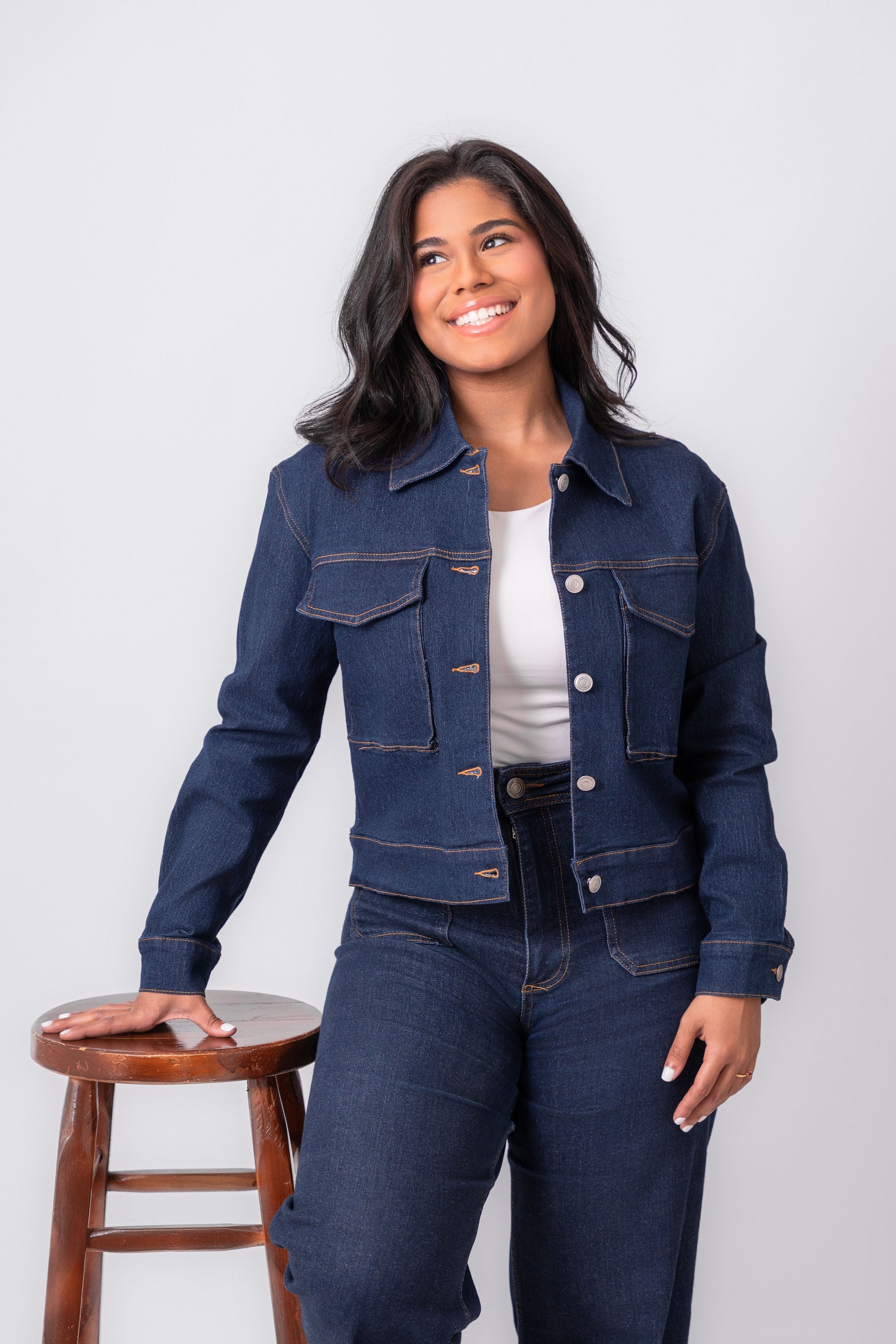 Denim Jacket w Sophisticated Finish 3