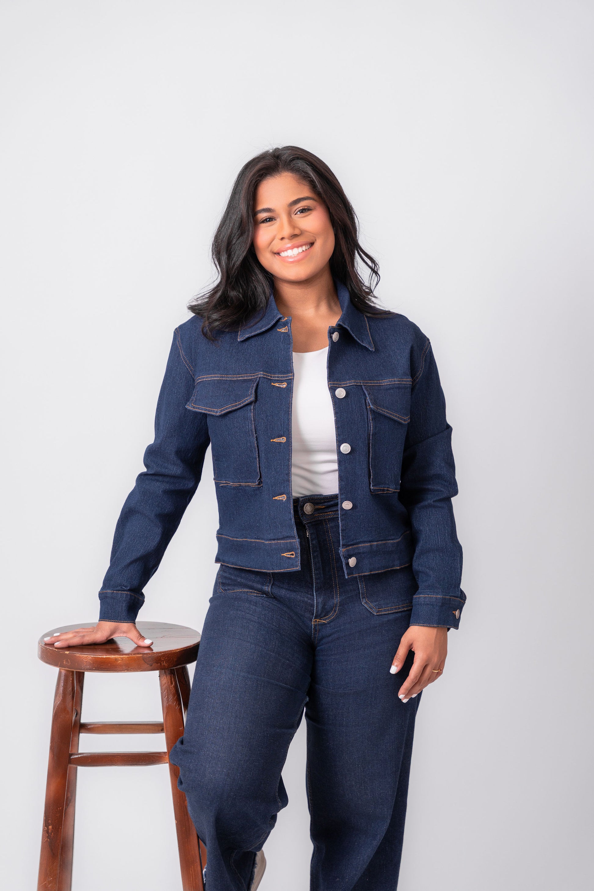 Denim Jacket w Sophisticated Finish 4