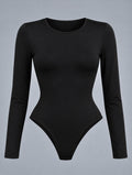 Foundation Crewneck Bodysuit - Negro 1