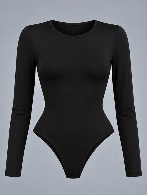 Foundation Crewneck Bodysuit - Negro 1
