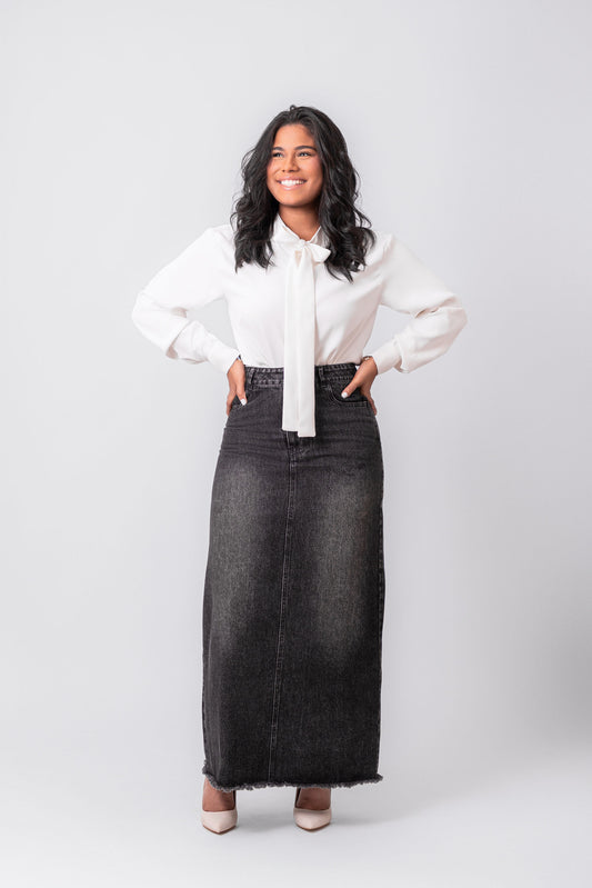 Graceful Tie Neck Shirt 2  