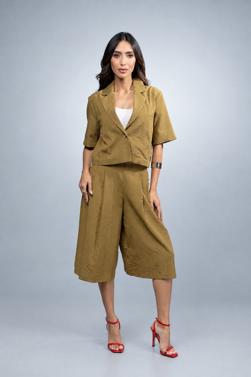 Peace Pleated Blazer Set 4