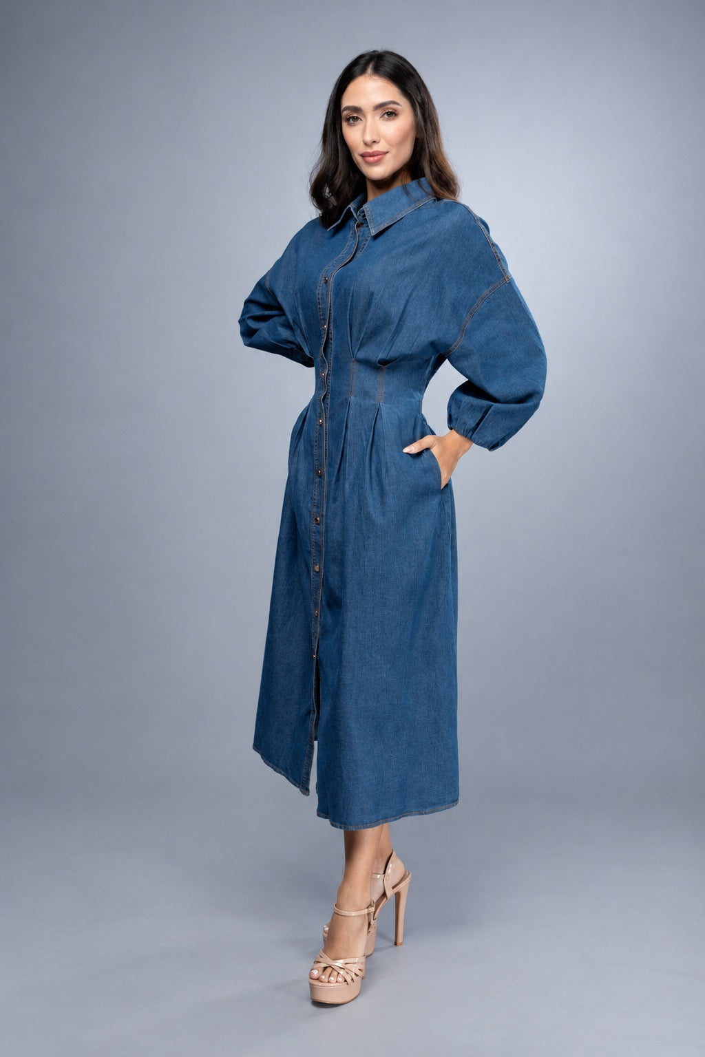 Renewed Denim Shirt Dress 2