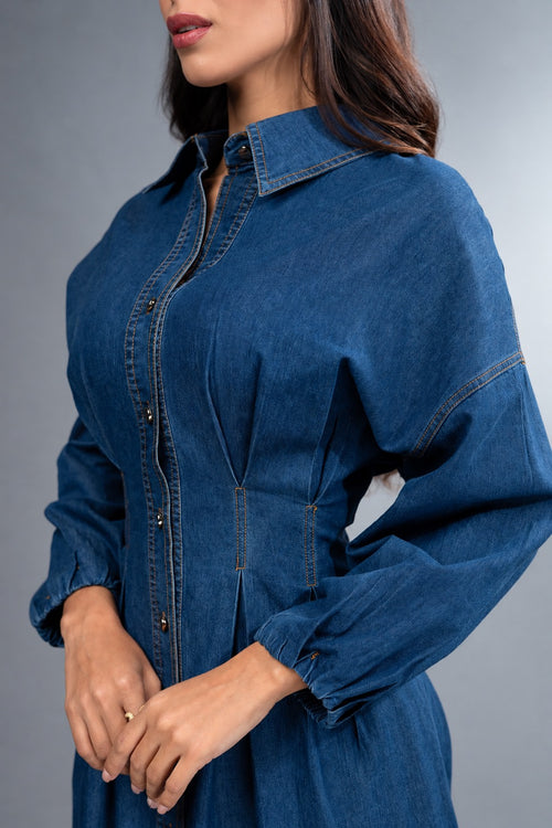 Renewed Denim Shirt Dress 4