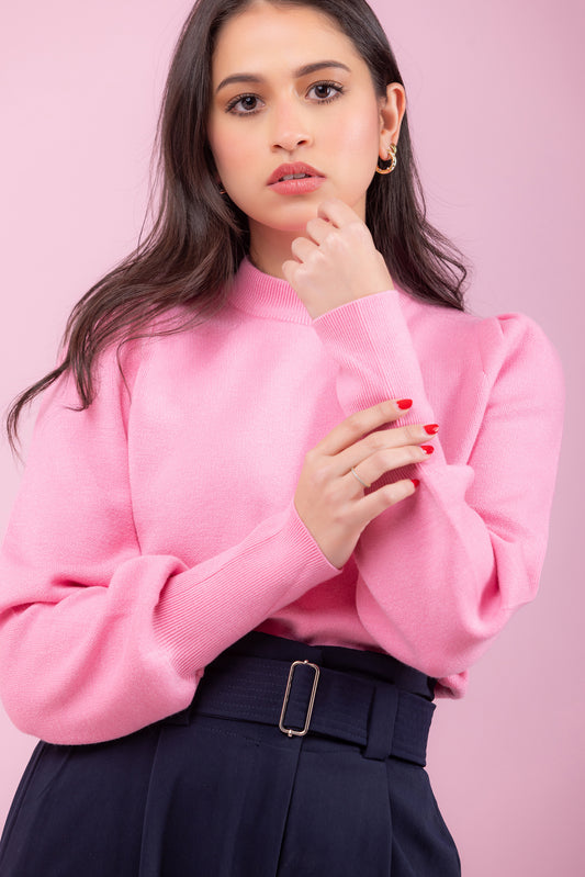 Cozy pink sweater