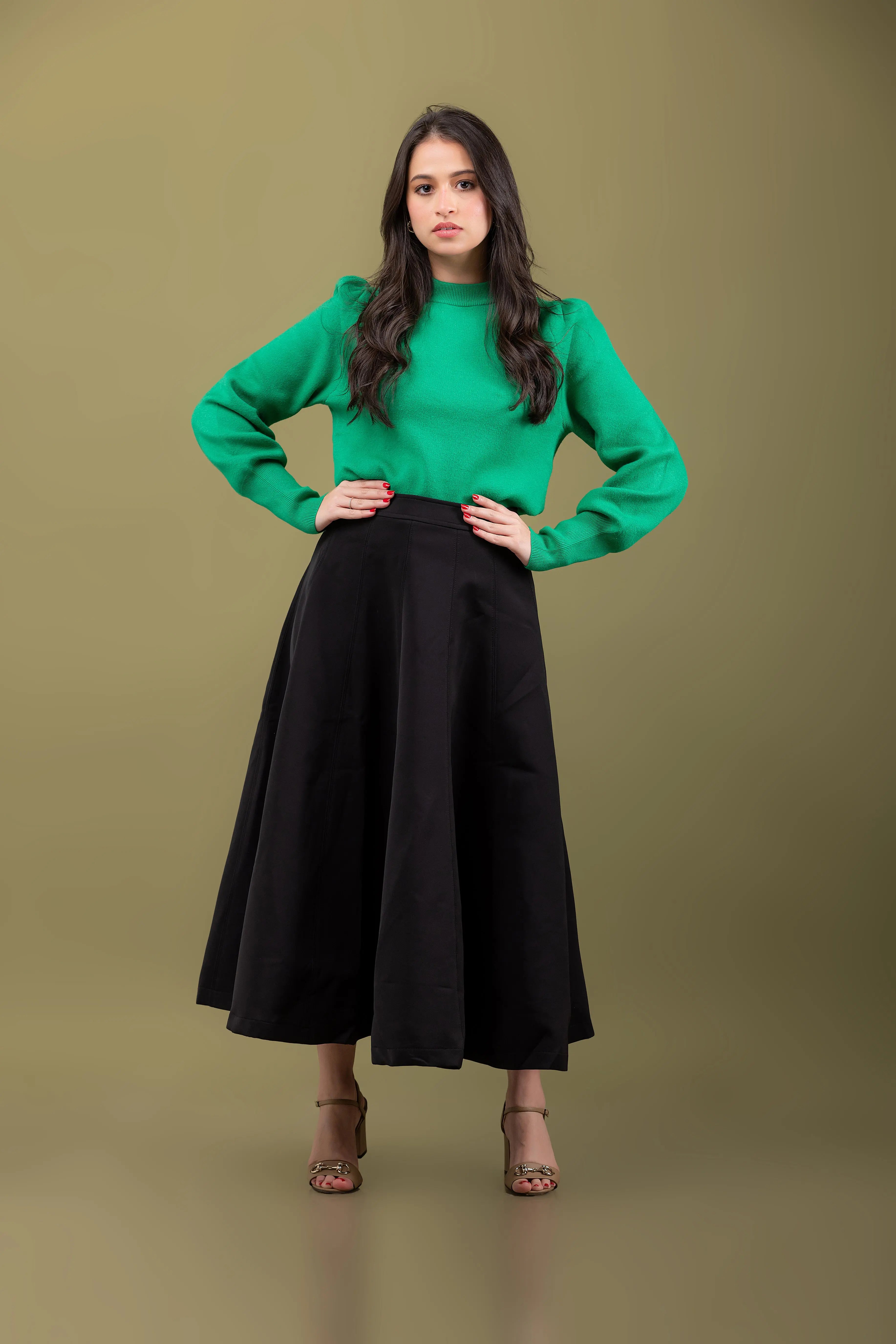 Skirt with back zipper Fine Modesty  Fine Modesty