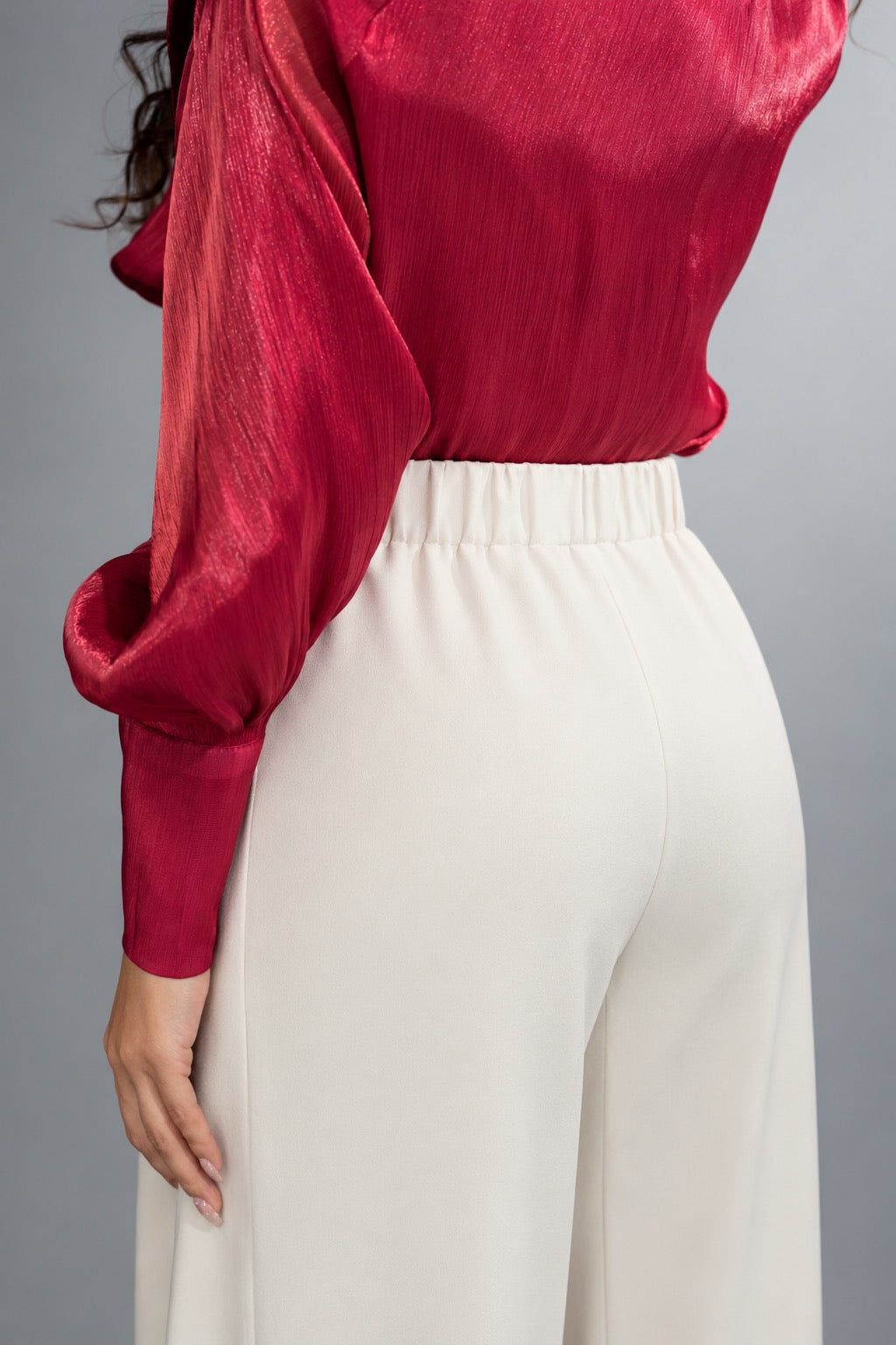 Serene Draped Wide-Leg Pants - Natural 3