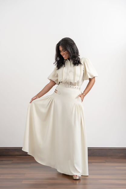 StrapSkirtandPuffSleeveTopSet2