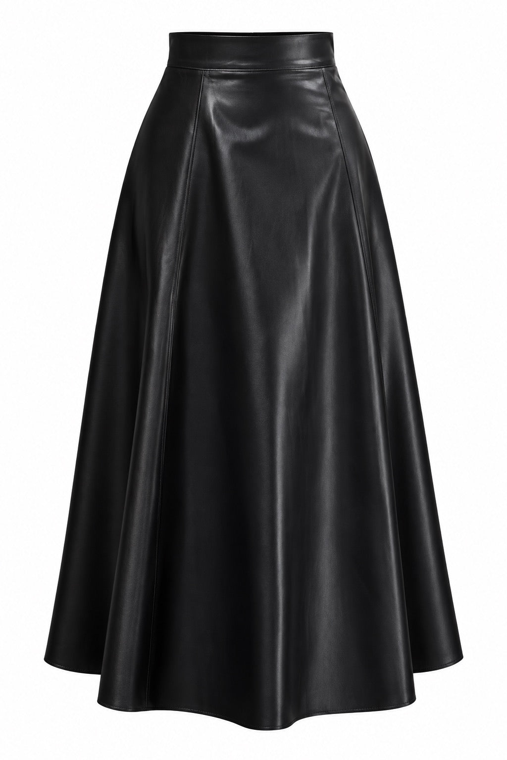 Strength Faux Leather Midi Skirt - Negro 2