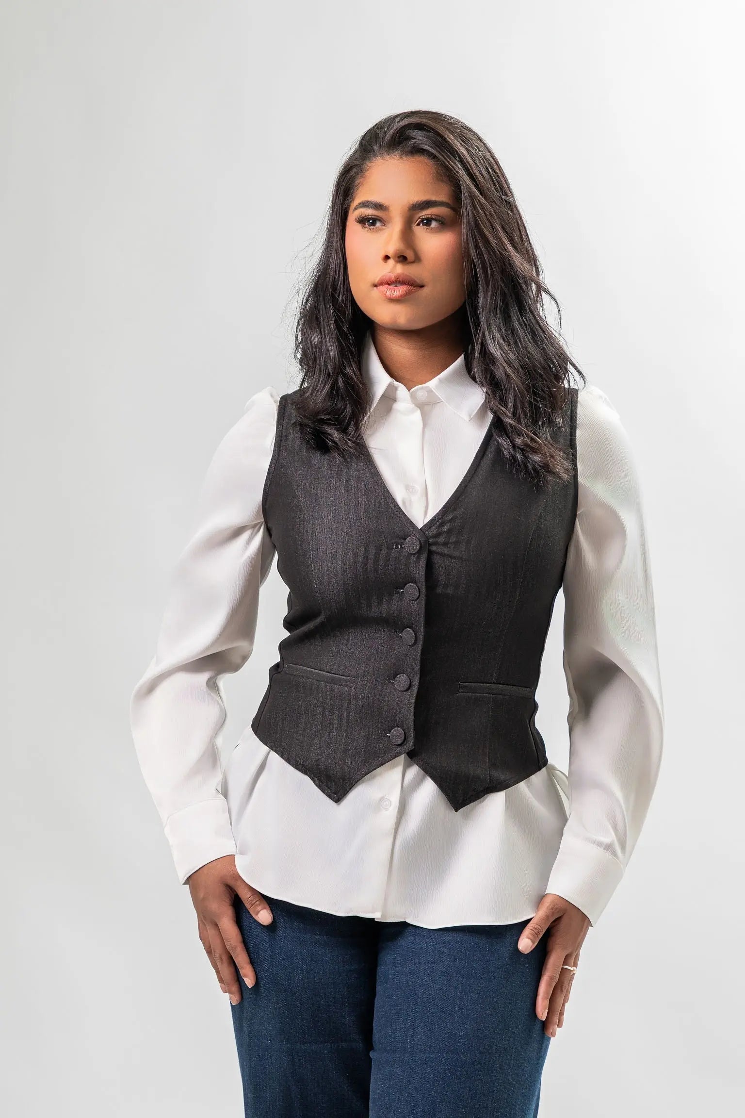 TAILORED BLACK VEST 4