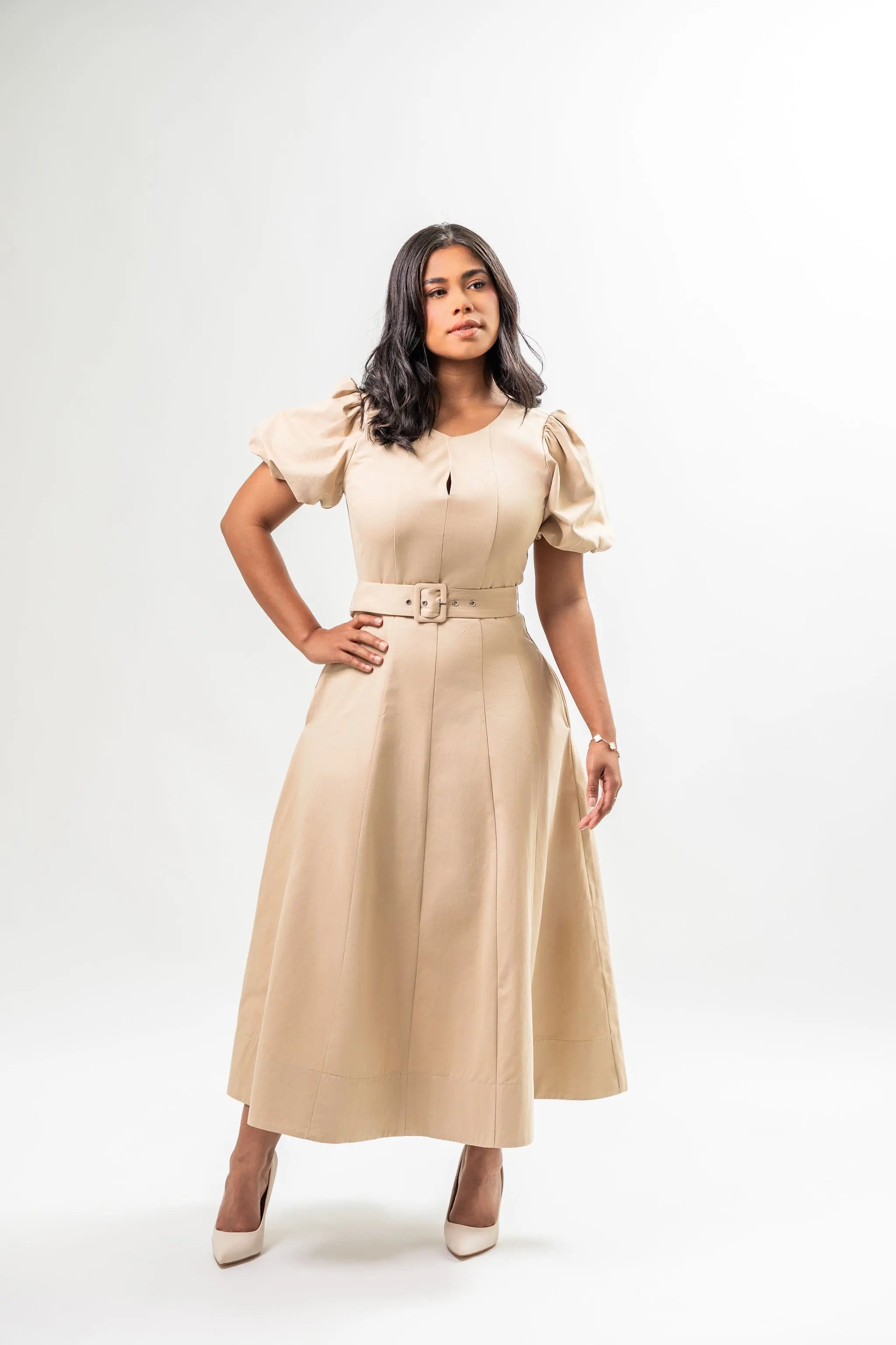 TIMELESS TAUPE DRESS 2