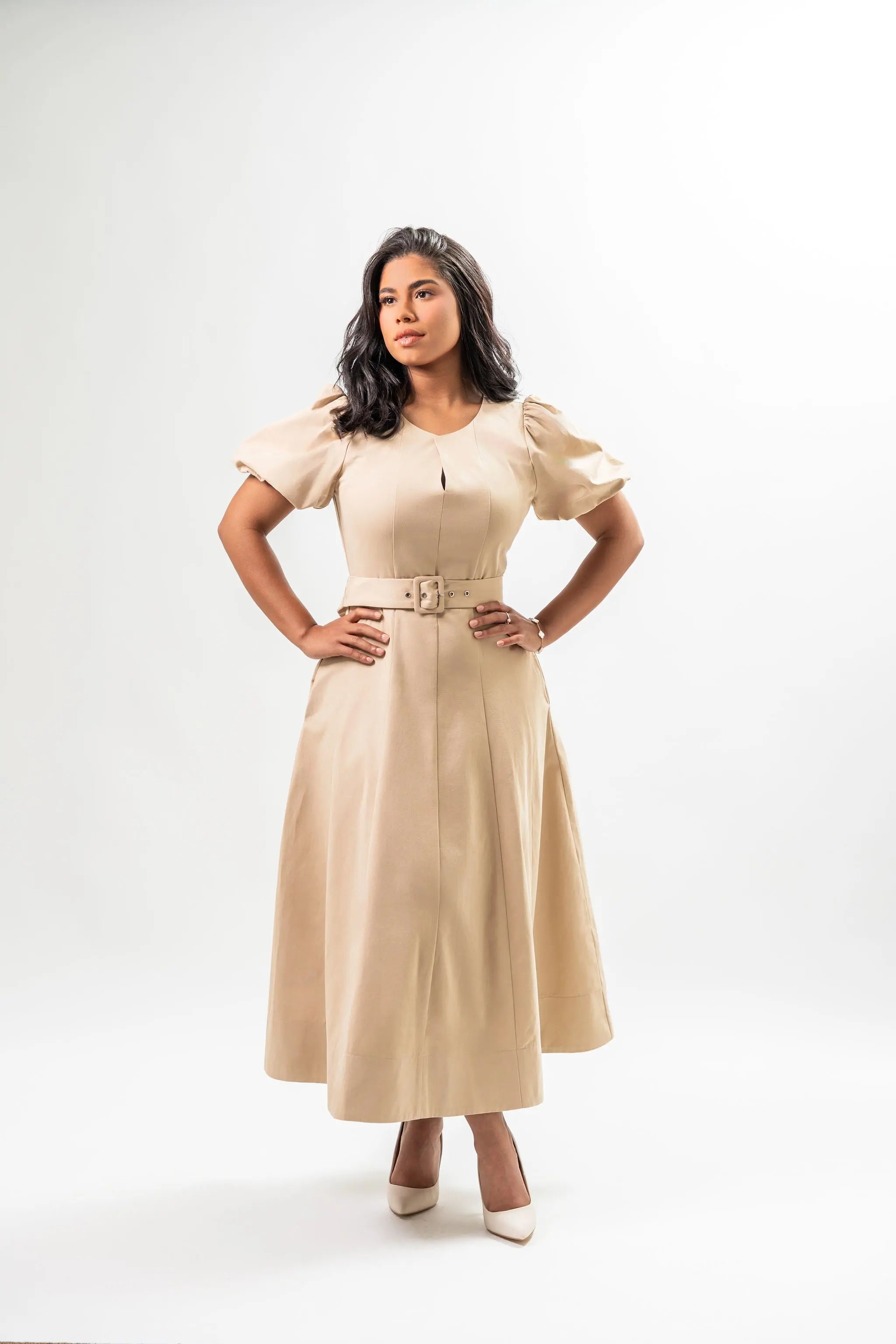 TIMELESS TAUPE DRESS 3