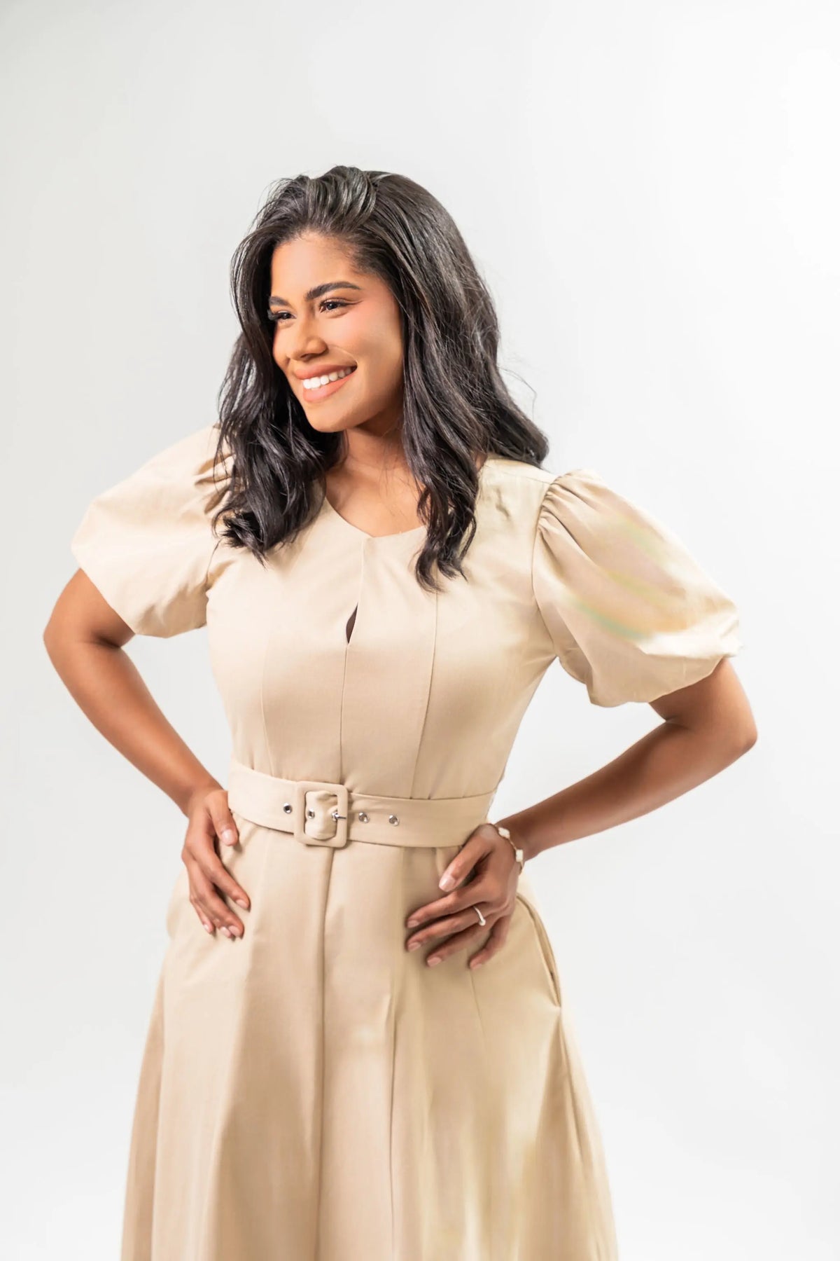 TIMELESS TAUPE DRESS 6