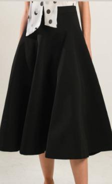 Skirt with back zipper