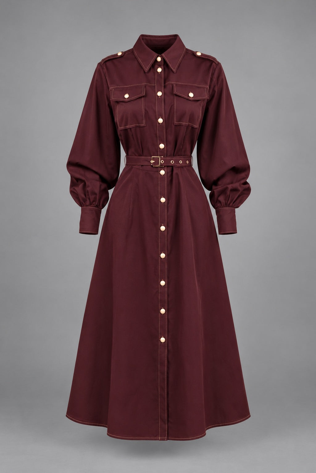 Wisdom Belted Shirt Dress 1