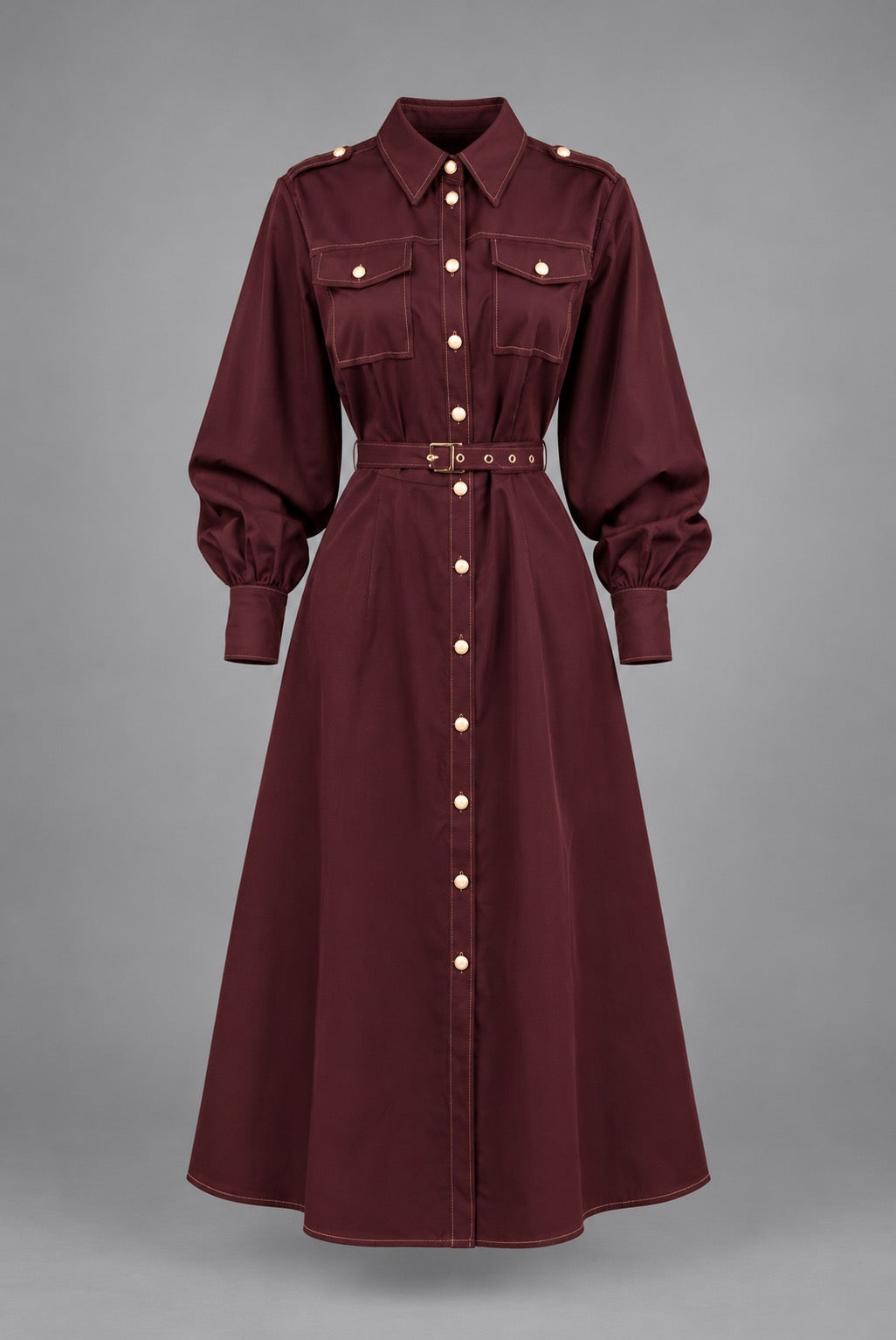 Wisdom Belted Shirt Dress 1