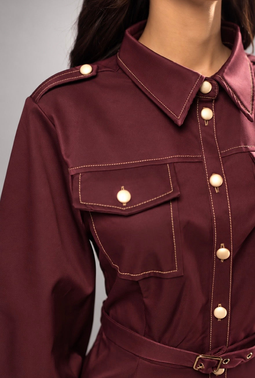 Wisdom Belted Shirt Dress 2