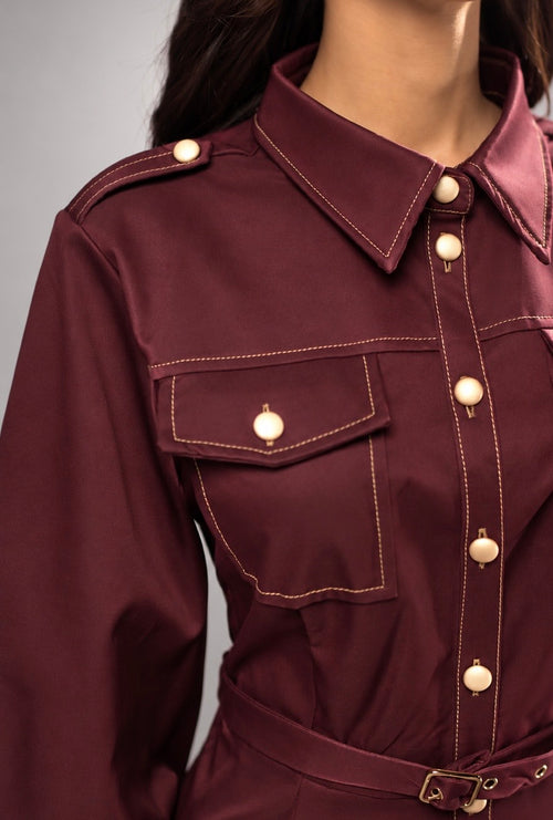 Wisdom Belted Shirt Dress 2