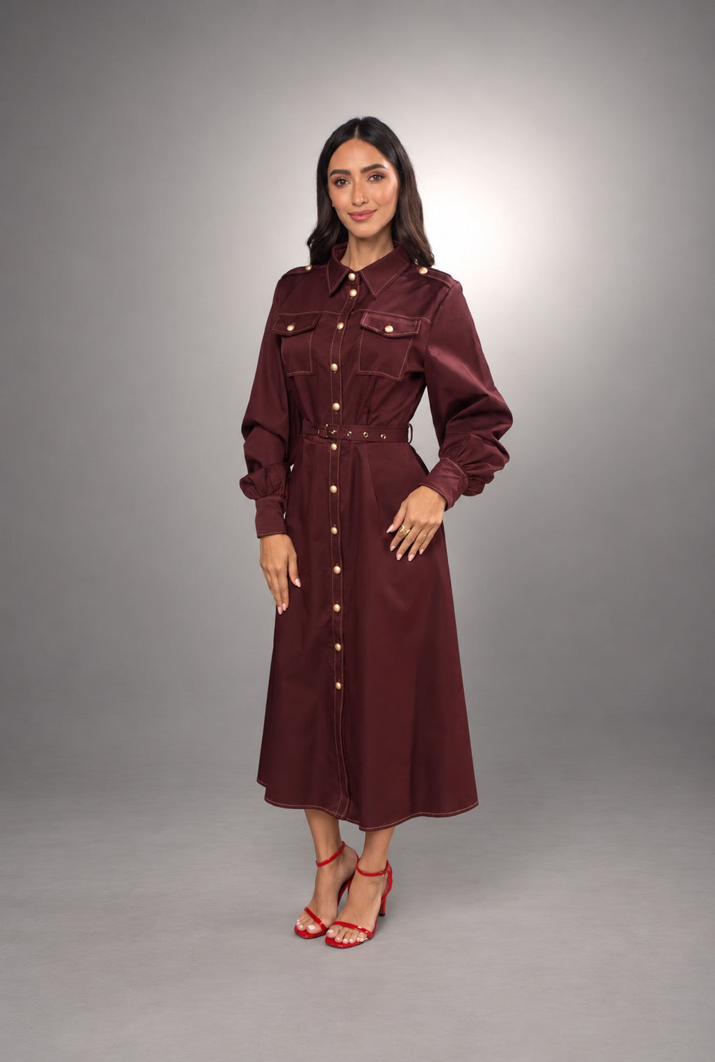 Wisdom Belted Shirt Dress 3