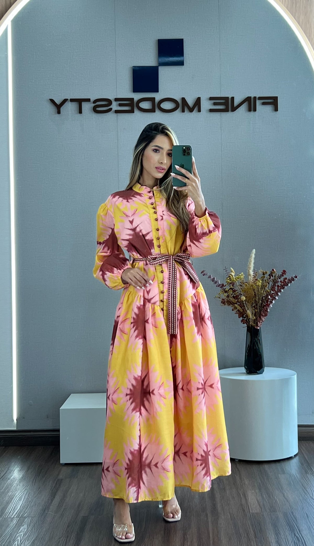 Sunburst Tie-Dye Maxi Dress