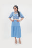 Tiered Dress M Blue