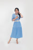 Tiered Dress L Blue