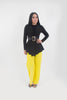 Wide Leg Trousers pant L Yellow