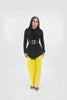 Wide Leg Trousers pant L Yellow