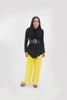 Wide Leg Trousers pant L Yellow