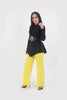 Wide Leg Trousers pant S Yellow