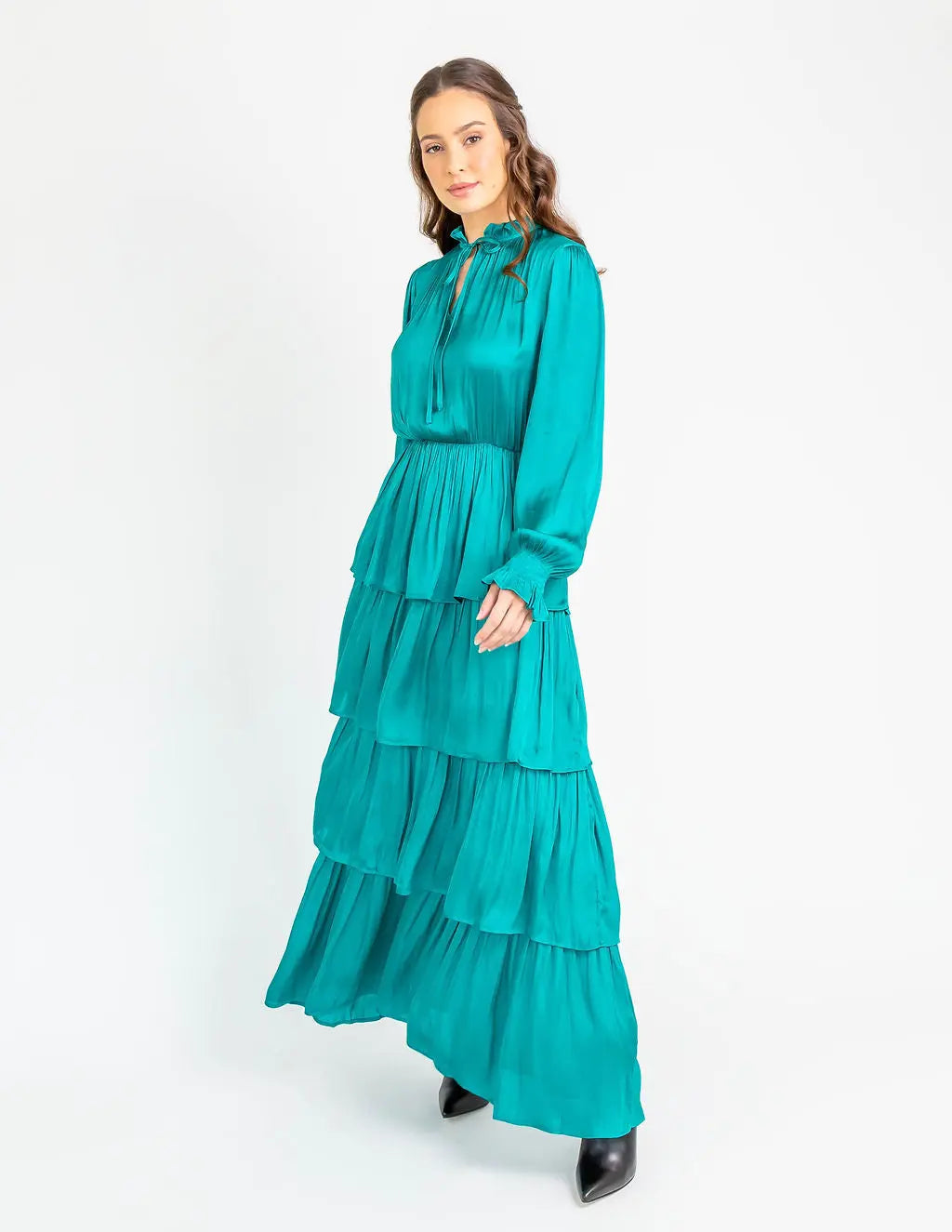 Tiered Maxi Dress Golden Bronze