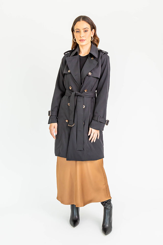 Mid Length Trench Coat M Taupe