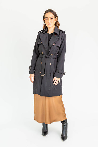 Mid Length Trench Coat M Taupe