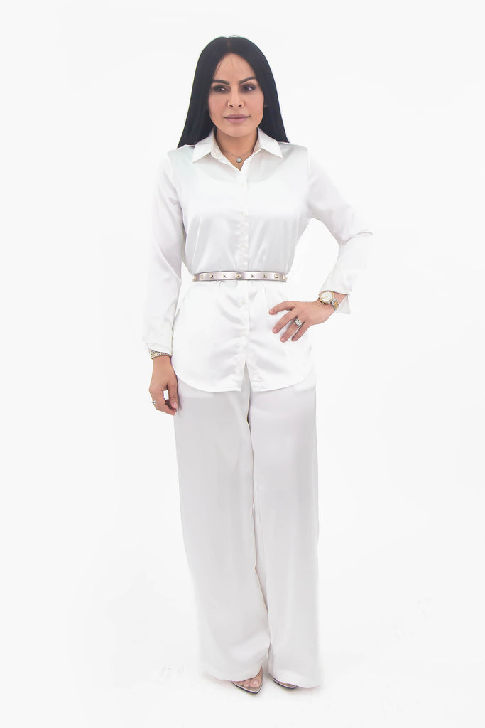 Wide Leg Satin Pant