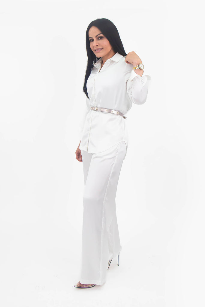 Wide Leg Satin Pant